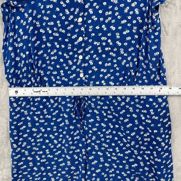 Rails Chloe Romper Floating Daisy Cobalt Flutter Sleeve Short Suit - Picture 10 of 13